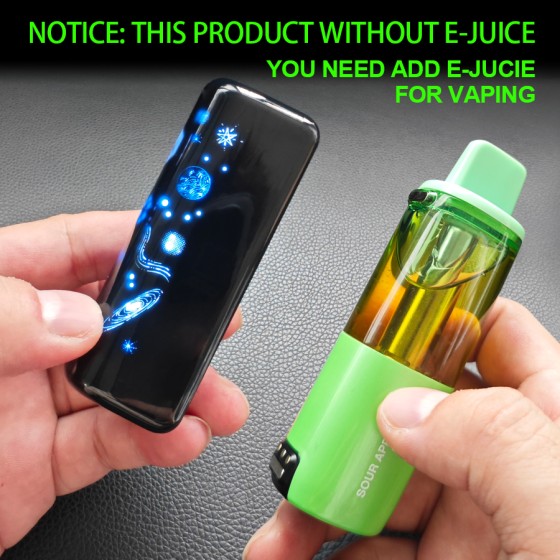 Star war sekali pakai bintang Vape Star LED Flash Panel dengan 15ml Refillable POD 1500mAh Powerbank+200mAh POD Device Vape Online Toko Jakarta